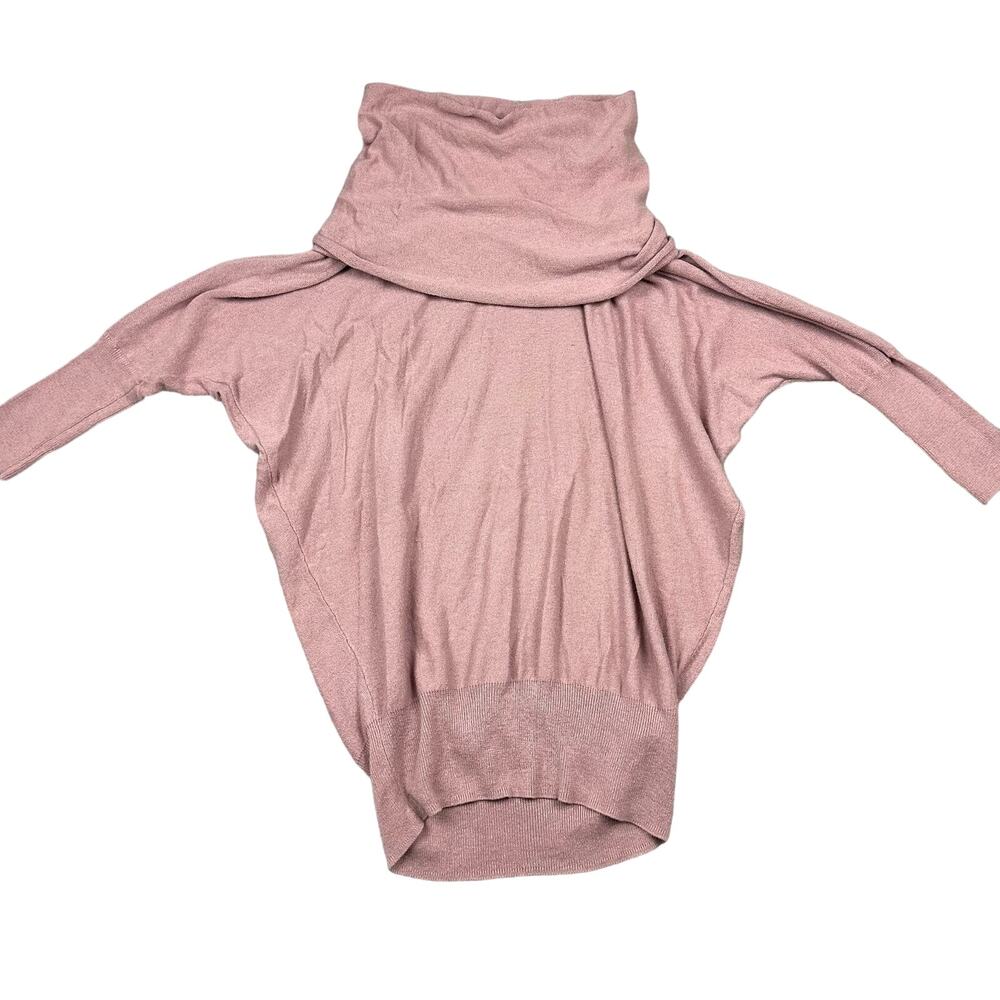 Between Me & You‎ Cowl Neck Sweater Women Medium Pink Excellent Dolman Sleeve